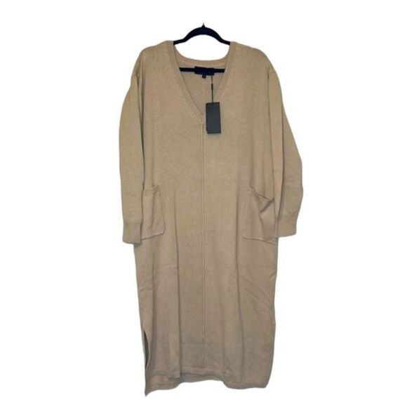 BNWT Cashmere/Cotton 11 Honore Oatmeal Nola Sweater Dress 3X. Retails $288 - Picture 2 of 11
